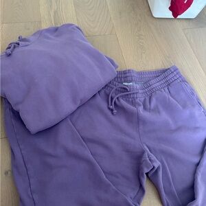 TNA Women's Lavender Sweater and Joggers Set